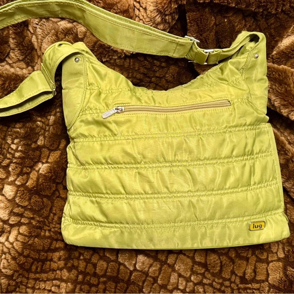 Lug Lightweight Green Quilted Shoulder/Crossbody bag
